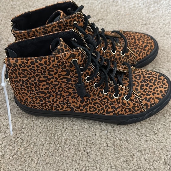 NEW! Sperry x Rebecca Minkoff Leopard Print High Top Sneakers - Size 6 👠 - Picture 6 of 13